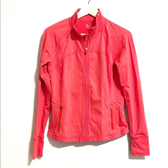 Gap Fit orange activewear zip up jacket medium - Picture 2 of 6